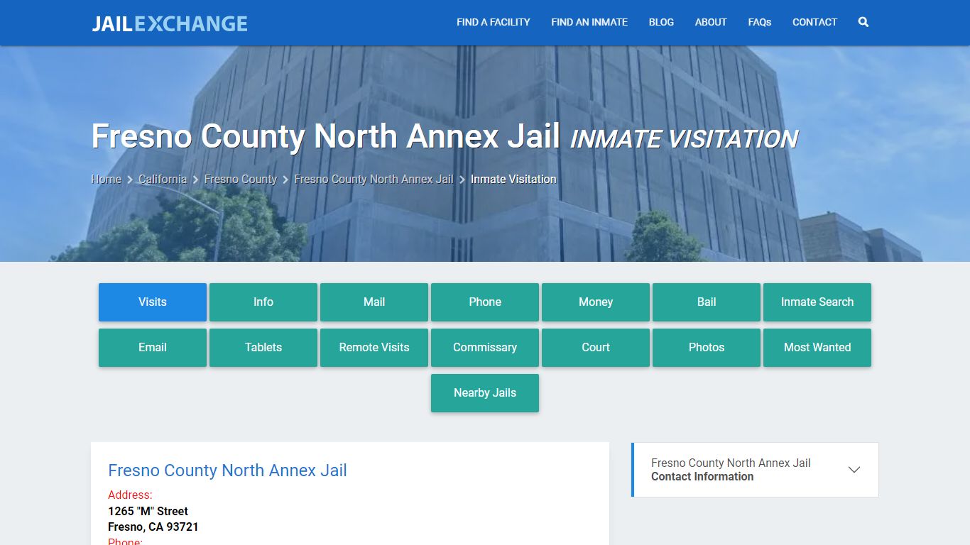 Inmate Visitation - Fresno County North Annex Jail, CA